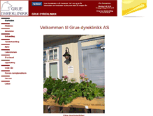 Tablet Screenshot of grue-dyreklinikk.no